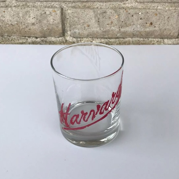 Vintage Harvard 80s Rocks Glass 4 inches Tall - Picture 2 of 7